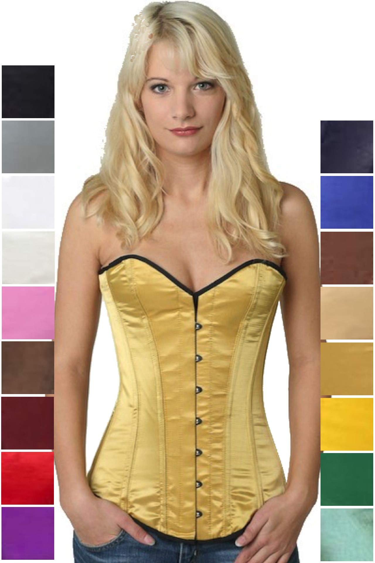 Korsett Gold Vollbrust Satin sy12 Korsett Gold Vollbrust Satin sy12
