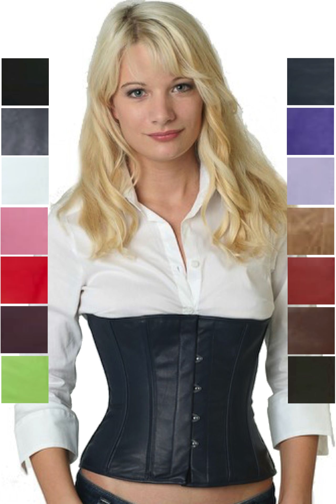 Korsett Taillen Leder Blau lw29 Korsett Taillen Leder Blau lw29