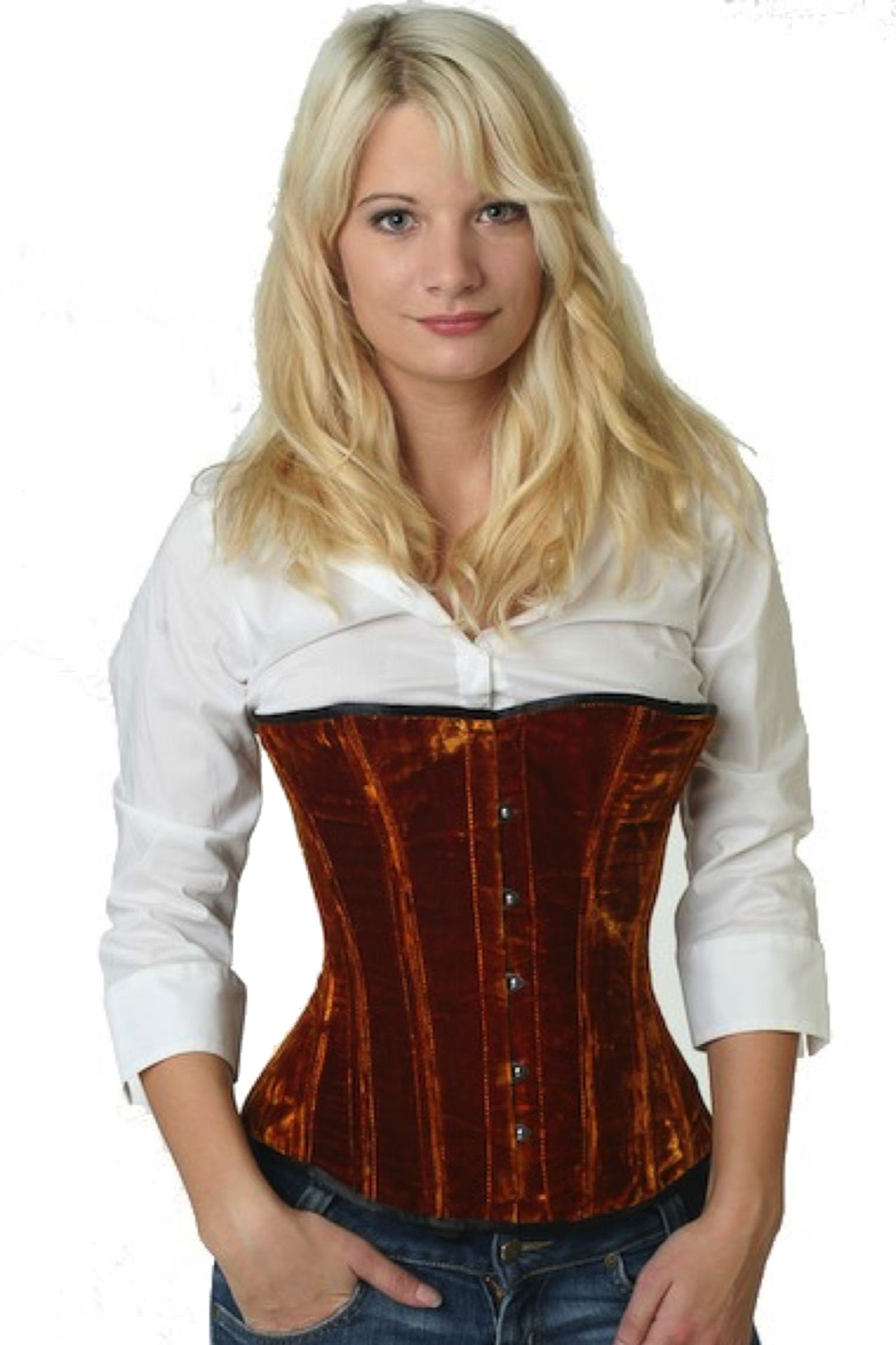 Korsett Samt Gold Halbbrust Korsett Samt Gold Halbbrust