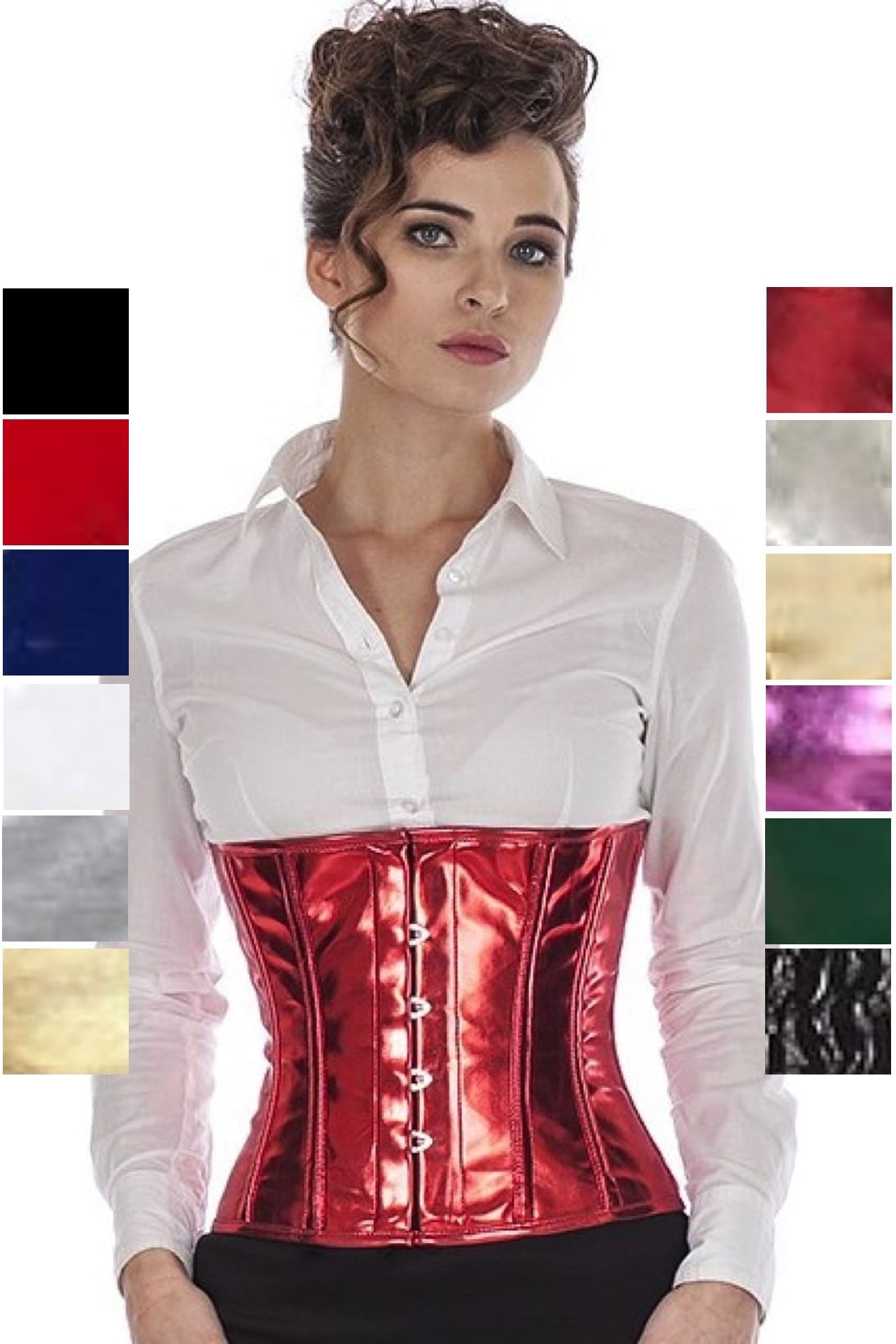 Korsett Lack Rot Glitter Taillen pwG1 Korsett Lack Rot Glitter Taillen pwG1