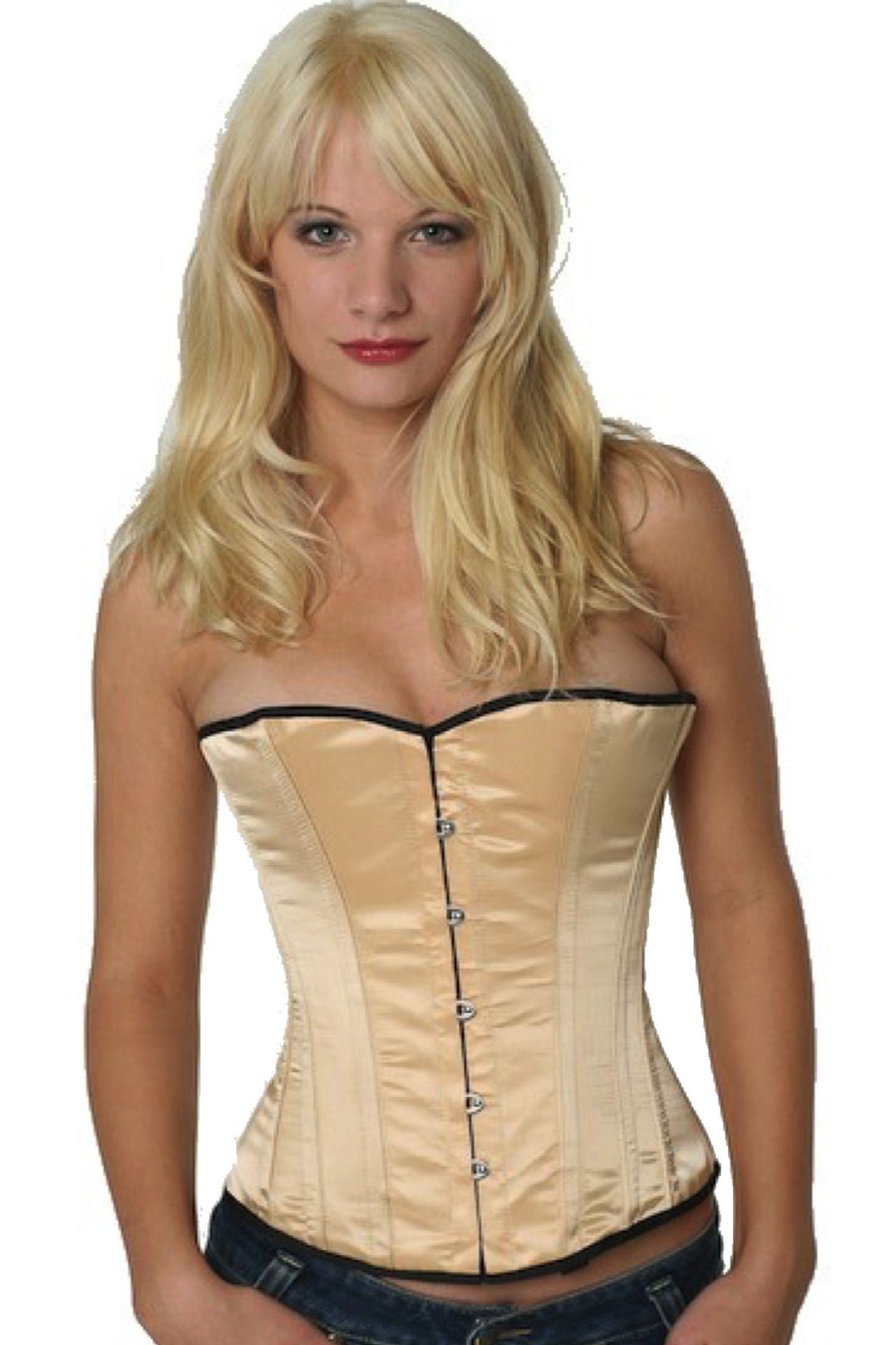 Korsett beige Satin Halbbrust Korsett beige Satin Halbbrust