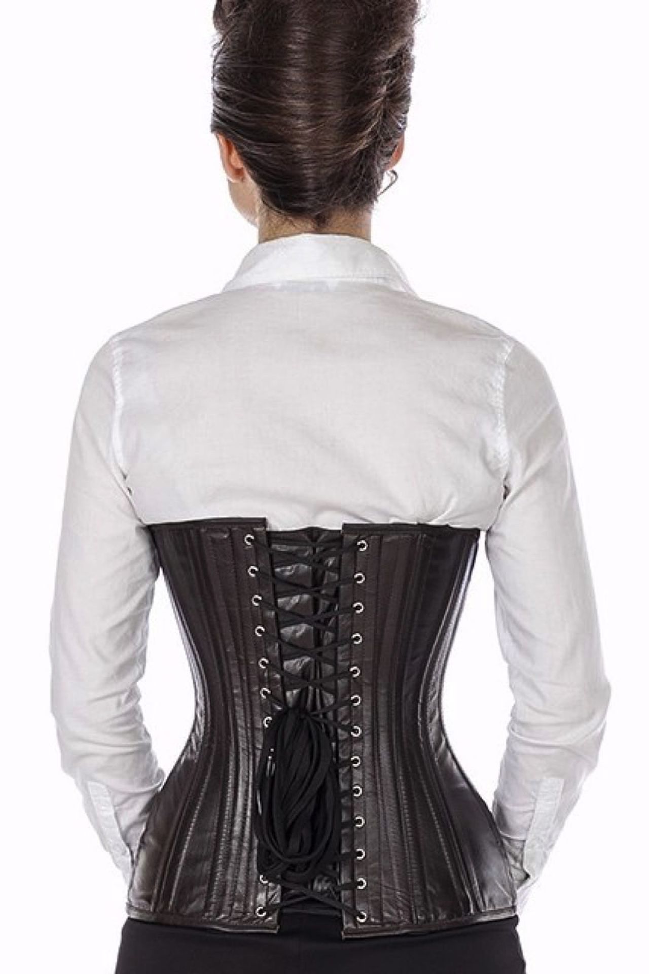 Korsett braun Leder Unterbrustkorsett geschwungen Korsett braun Leder Unterbrustkorsett geschwungen