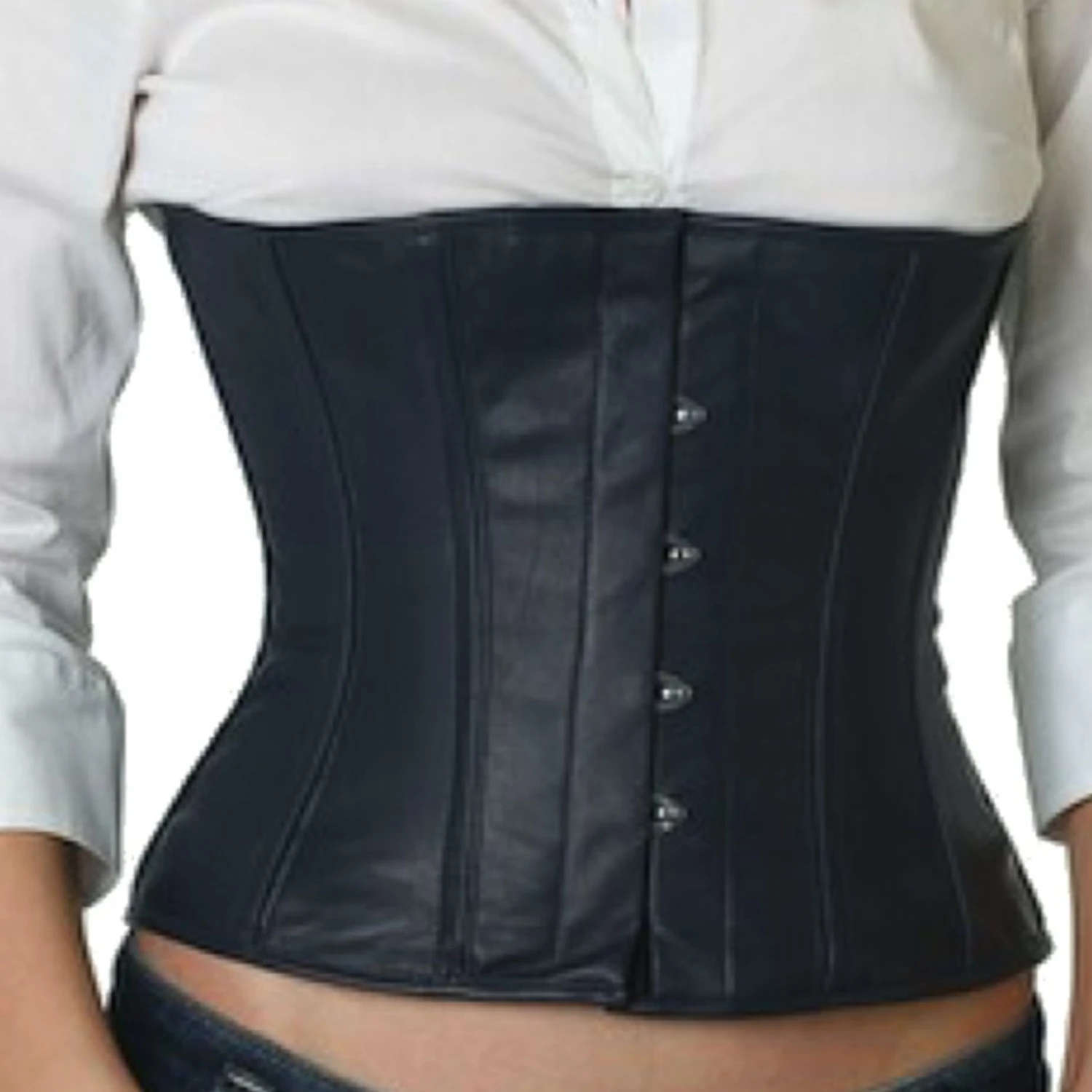 Korsett Taillen Leder Blau lw29