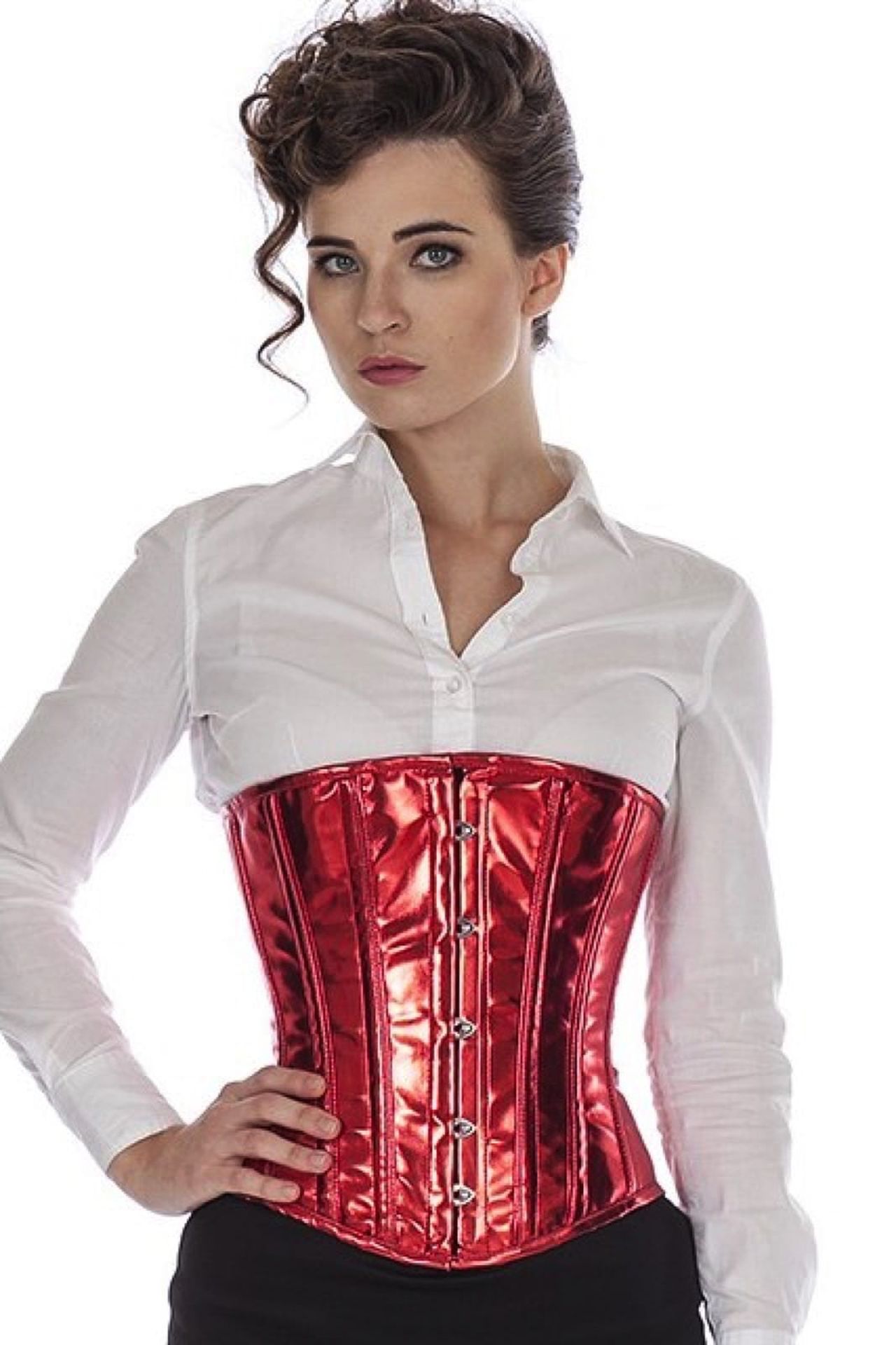Korsett Lack Rot Glitter Unterrust Korsett Lack Rot Glitter Unterrust