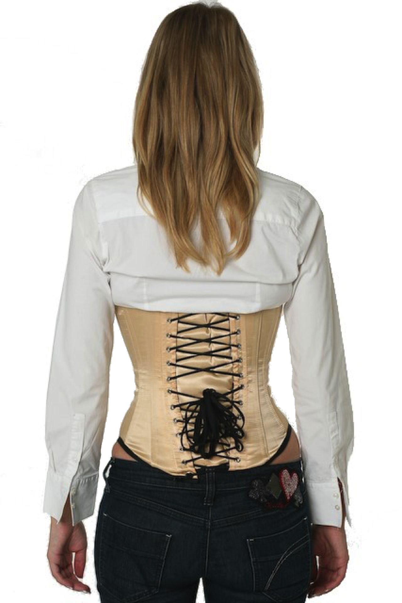 Korsett beige Satin Unterbrust Korsett beige Satin Unterbrust