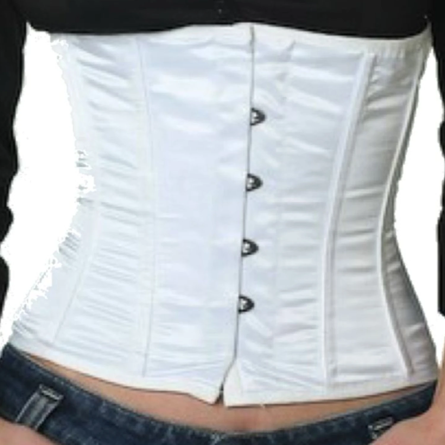 Korsett Weiß Taillen Satin sw02