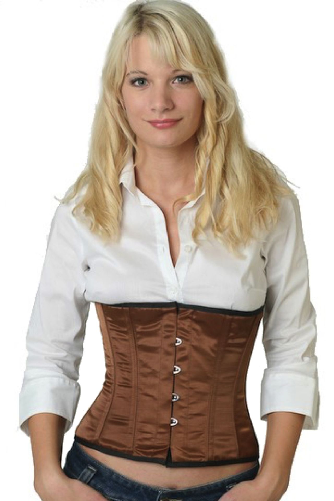 Korsett Satin Braun Taillen sw10