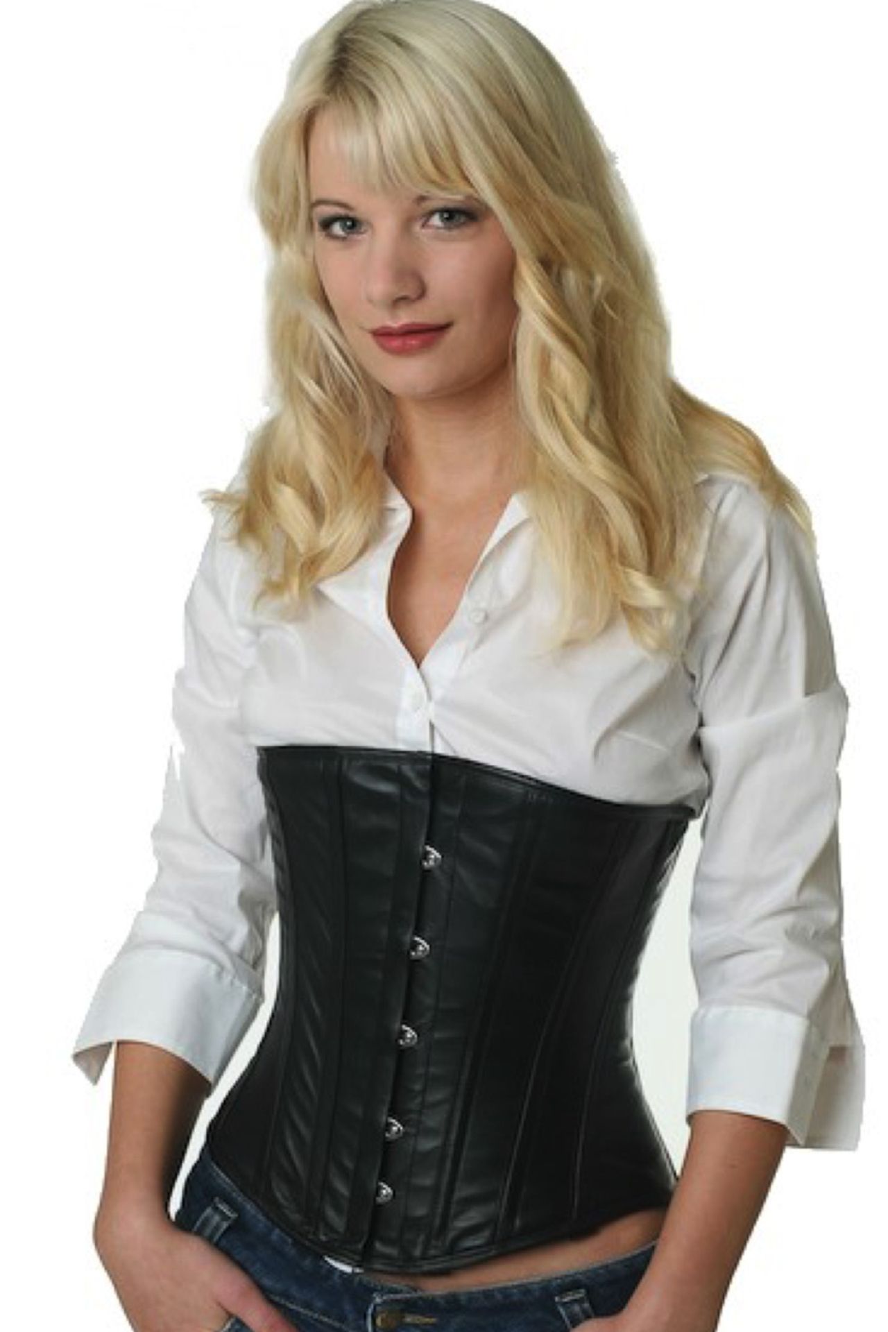 Korsett Schwarz Leder Unterbrustkorsett Korsett Schwarz Leder Unterbrustkorsett