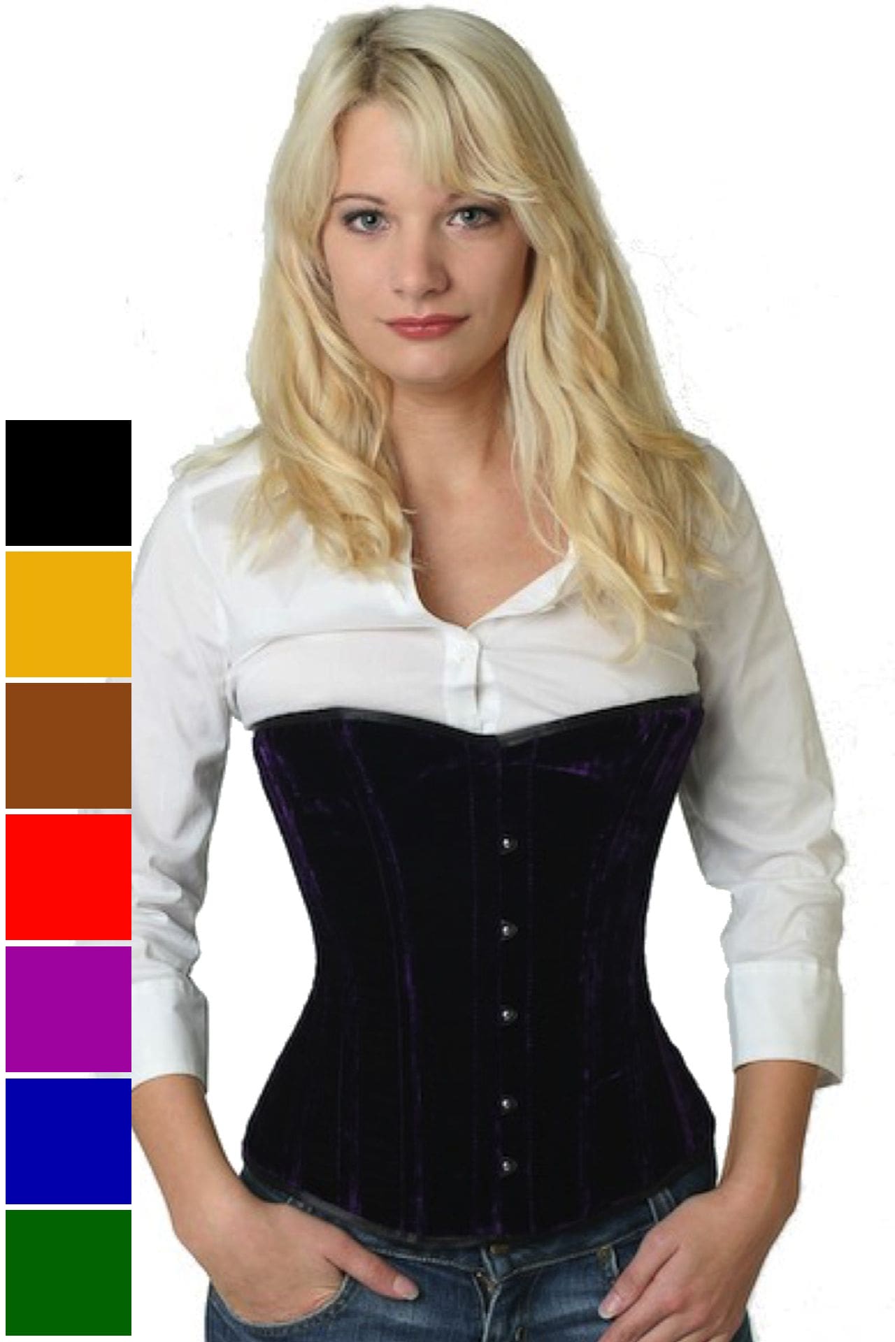 Korsett Samt Violett Halbbrust vh65 Korsett Samt Violett Halbbrust vh65
