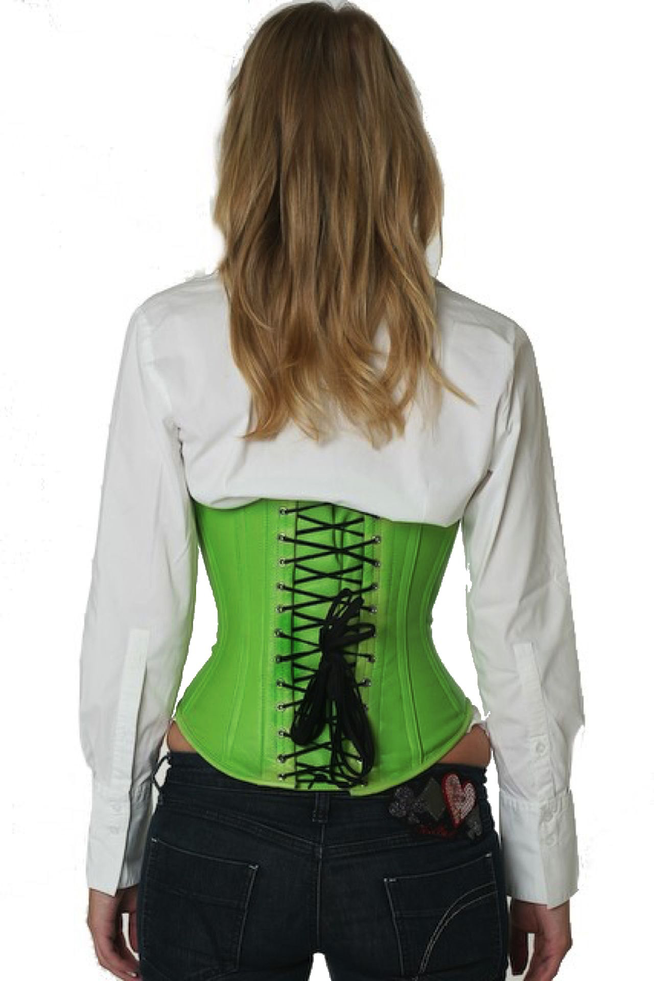 Korsett grün Leder Unterbrustkorsett Korsett grün Leder Unterbrustkorsett