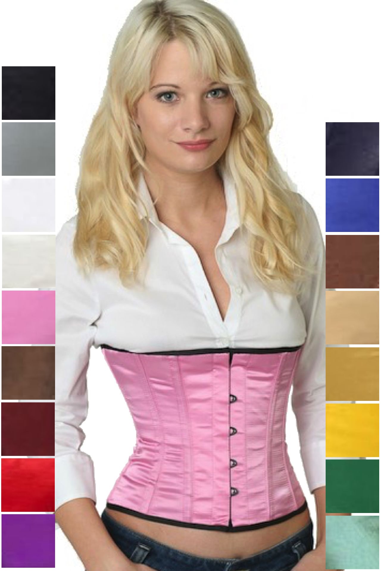Korsett Taillen Rosa Satin sw03 Korsett Taillen Rosa Satin sw03
