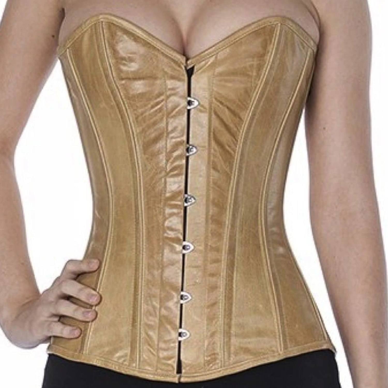 Korsett Vollbrust Beige Leder ly38 Korsett Vollbrust Beige Leder ly38