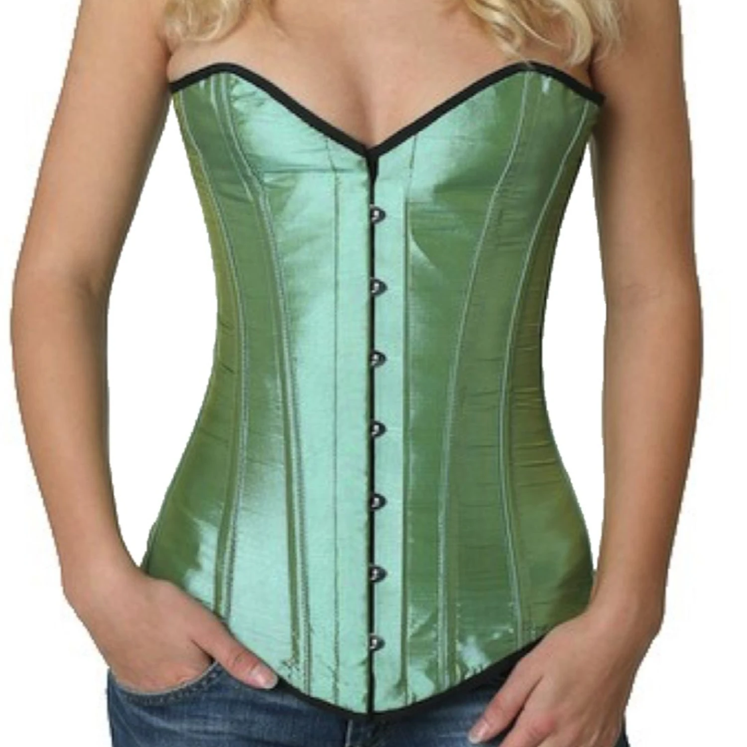 Korsett Vollbrust Satin Grün Hellgrün sy15 Korsett Vollbrust Satin Grün Hellgrün sy15