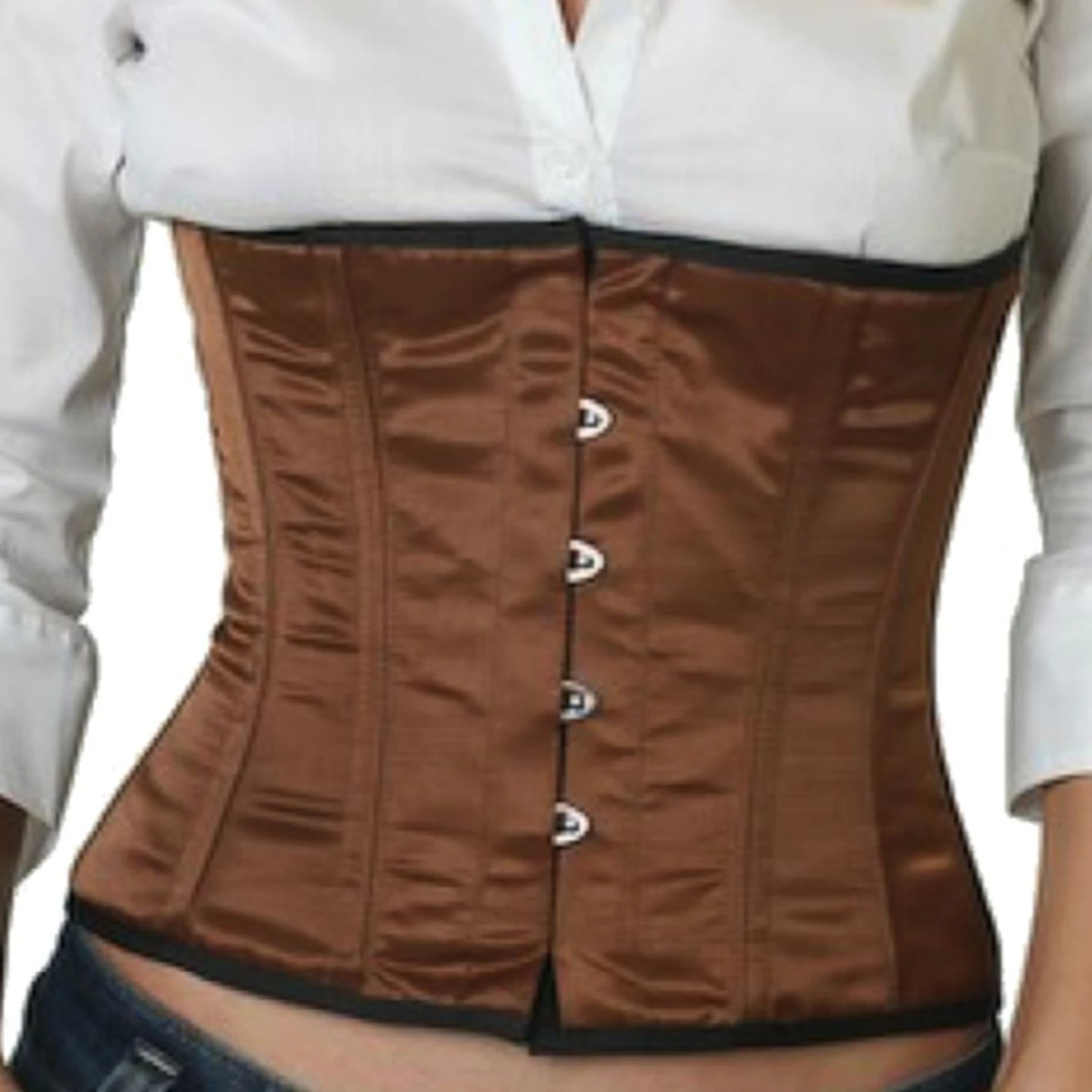 Korsett Satin Braun Taillen sw10 Korsett Satin Braun Taillen sw10