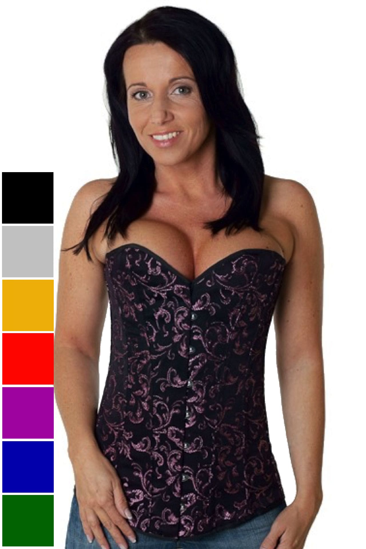 Korsett Pink Brokat Vollbrust ry86 Korsett Pink Brokat Vollbrust ry86