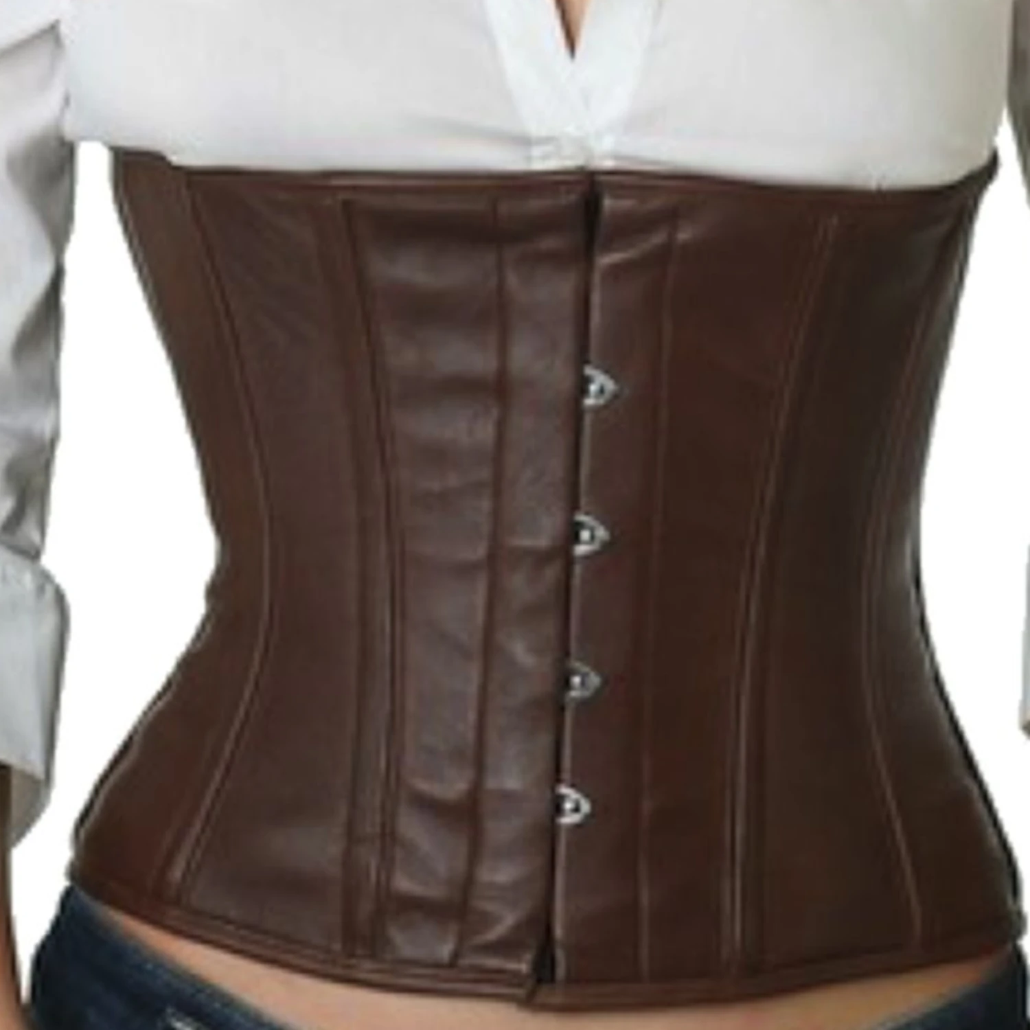 Korsett Braun Taillen Leder lw26