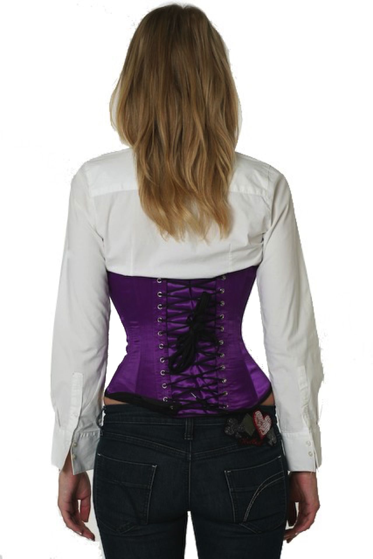 Korsett violett Satin Unterbrust Korsett violett Satin Unterbrust