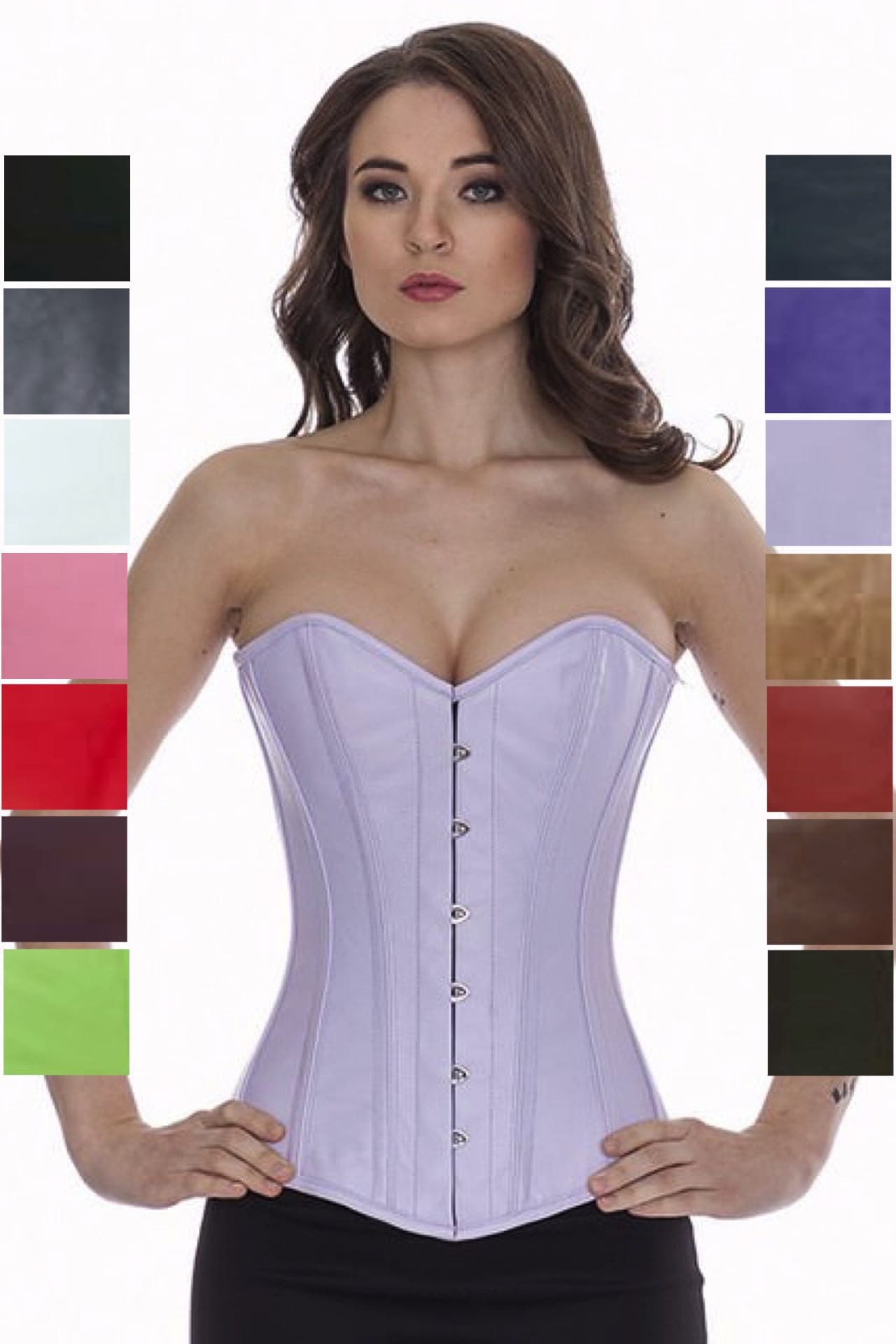 Korsett Vollbrust Hell Violett Leder ly39 Korsett Vollbrust Hell Violett Leder ly39