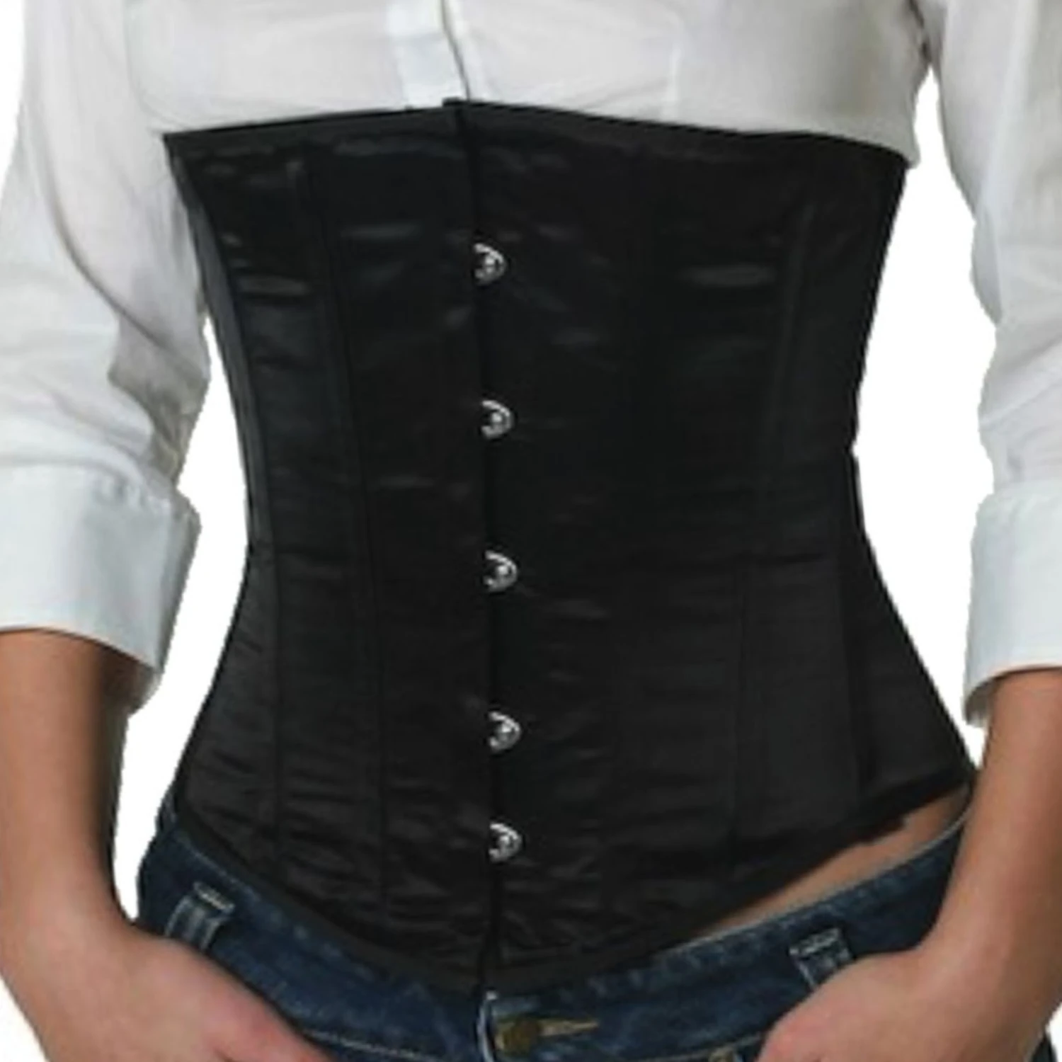 Korsett Unterbrust Satin Schwarz su00 Korsett Unterbrust Satin Schwarz su00