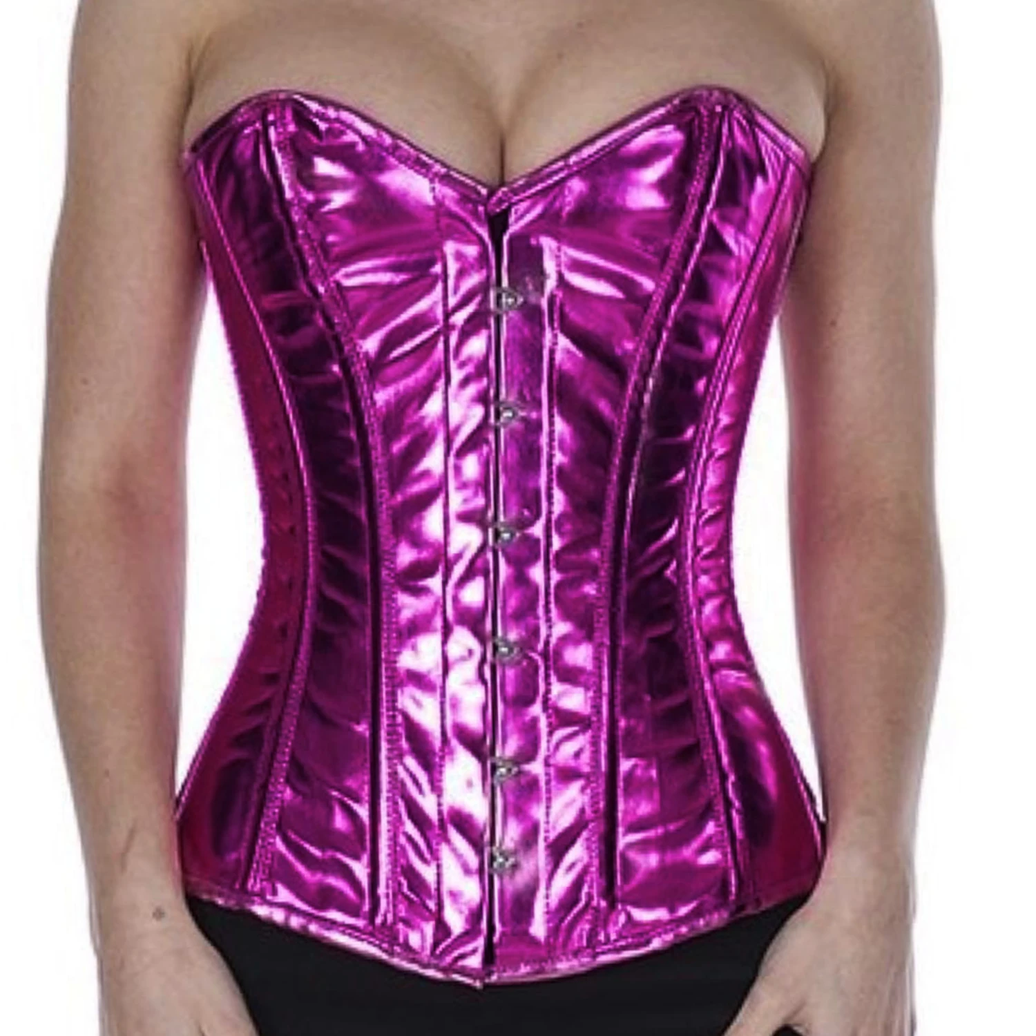 Korsett Vollbrust Lack Pink Glitter pyG7 Korsett Vollbrust Lack Pink Glitter pyG7