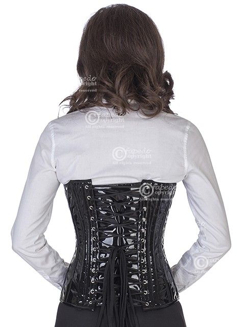 Korsett Lack Schwarz Unterbrust Schnallen Korsett Lack Schwarz Unterbrust Schnallen