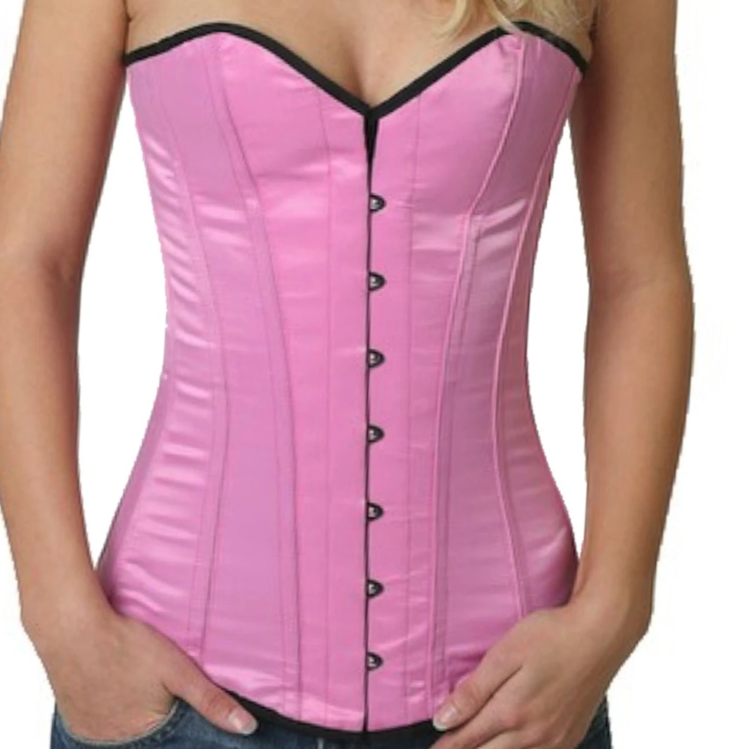 Korsett Satin Rosa Vollbrust sy03 Korsett Satin Rosa Vollbrust sy03