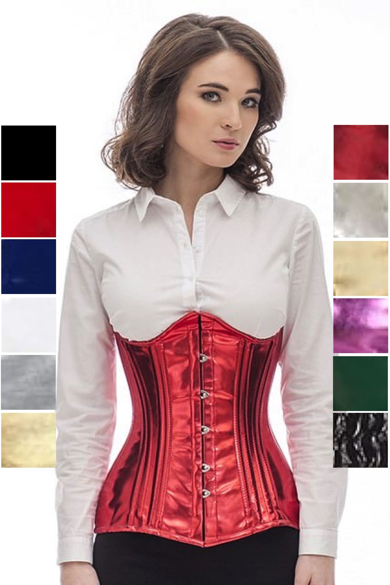 Korsett Unterbrust geschwungen Lack Rot Glitter pnG1 Korsett Unterbrust geschwungen Lack Rot Glitter pnG1