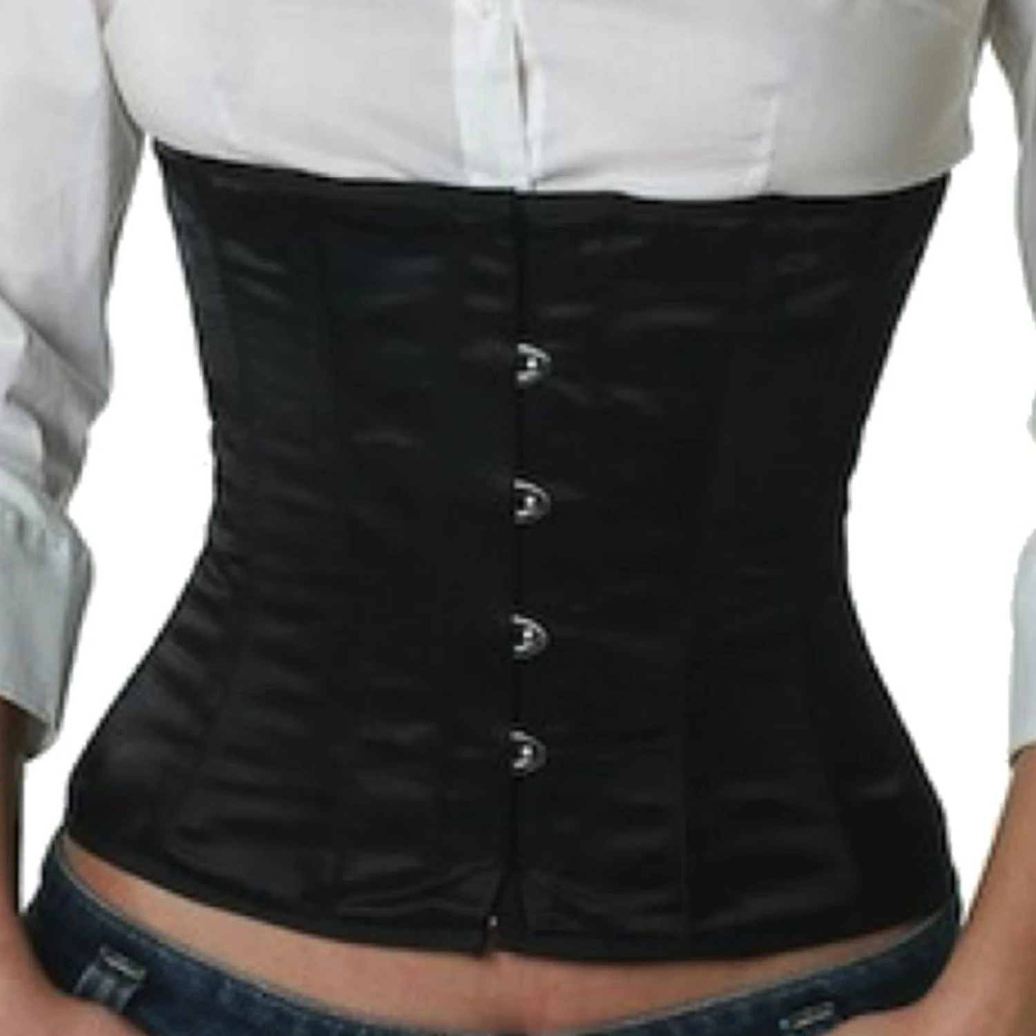 Korsett Satin Schwarz Taillen sw00 Korsett Satin Schwarz Taillen sw00