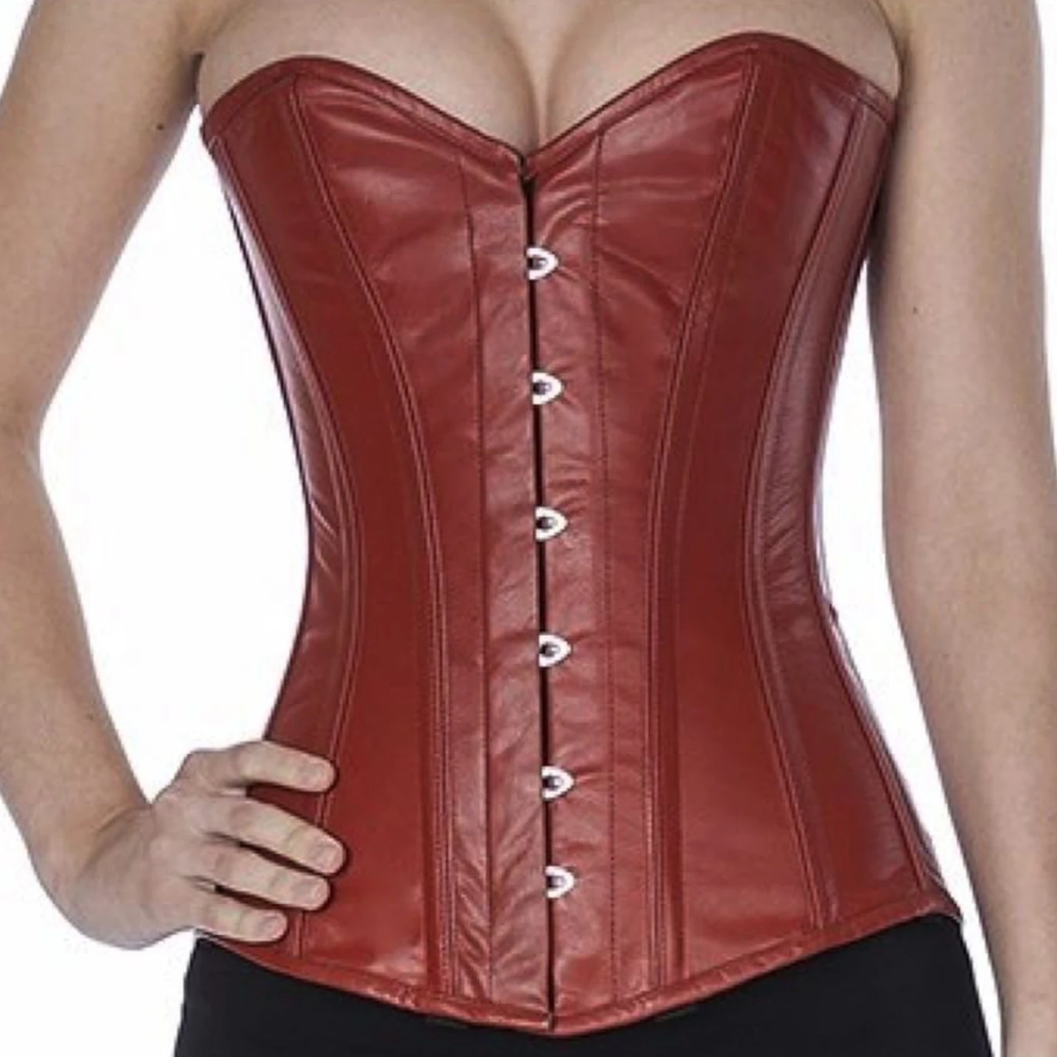 Korsett Braun Hellbraun Leder Vollbrust ly27 Korsett Braun Hellbraun Leder Vollbrust ly27