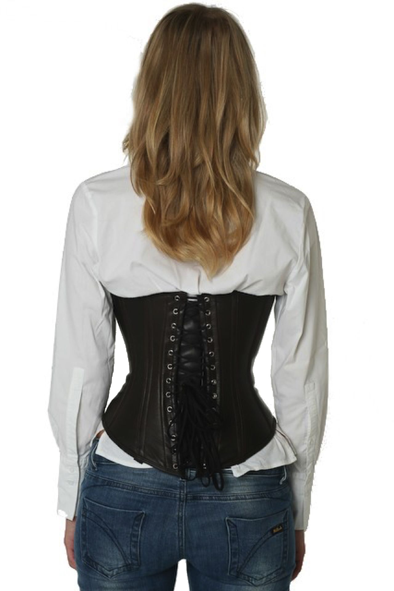 Korsett dunkelbraun Leder Unterbrustkorsett Korsett dunkelbraun Leder Unterbrustkorsett