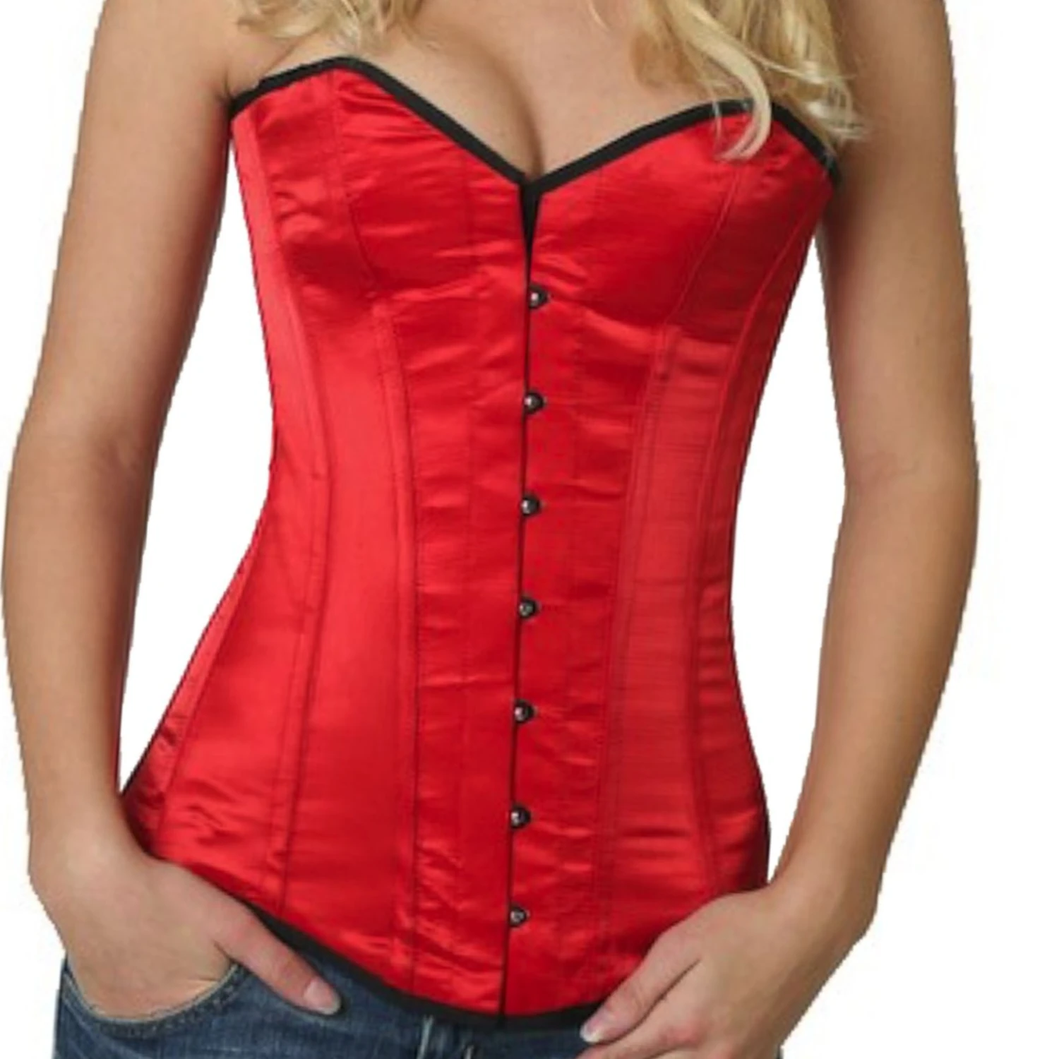 Korsett Vollbrust Satin Rot sy06 Korsett Vollbrust Satin Rot sy06