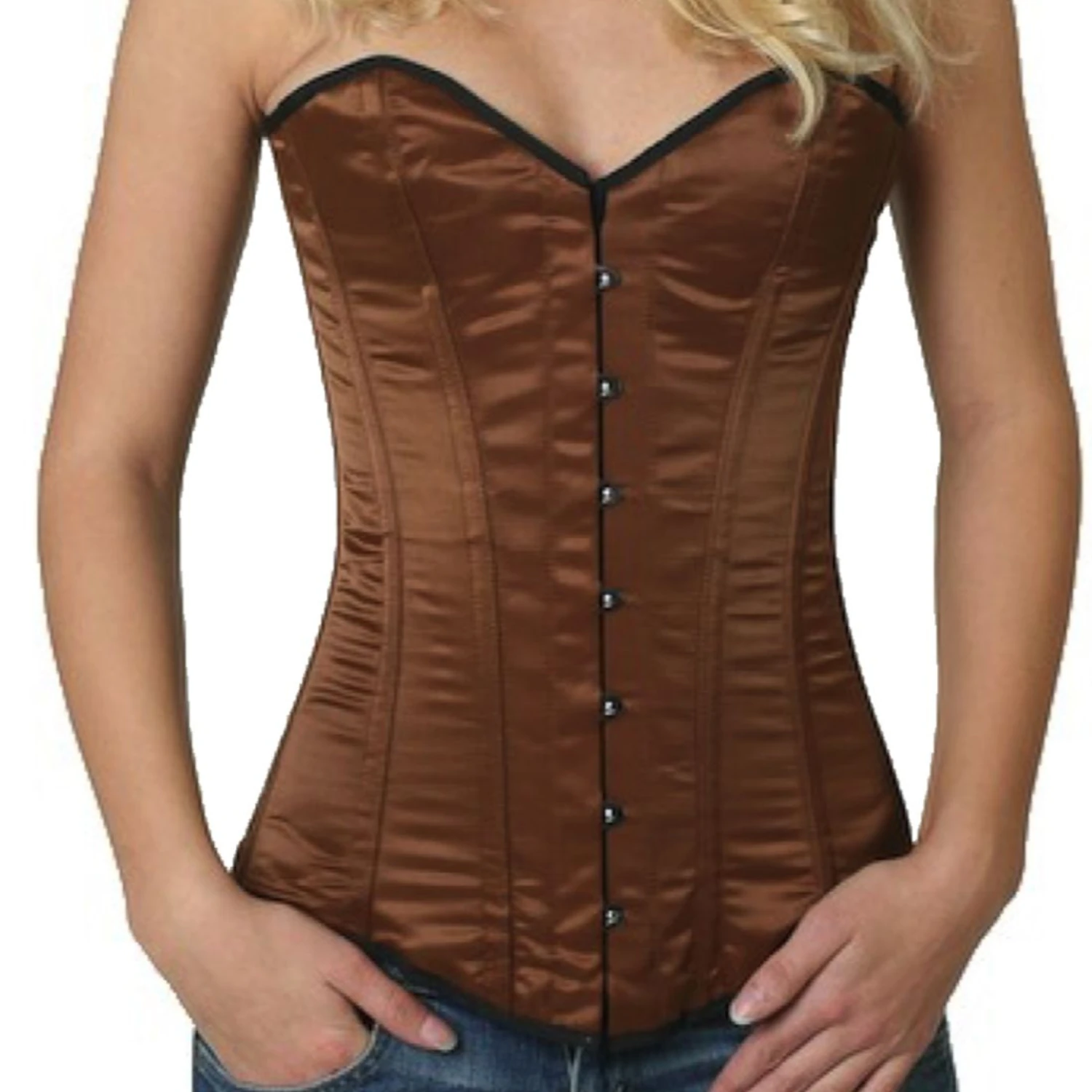 Korsett Vollbrust Satin Braun sy10 Korsett Vollbrust Satin Braun sy10