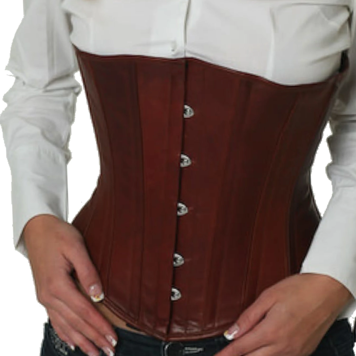 Korsett Unterbrust Leder Braun Hellbraun lu27 Korsett Unterbrust Leder Braun Hellbraun lu27